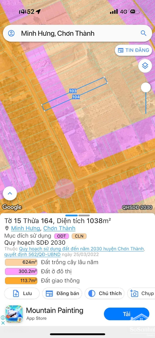 Tôi Cần Bán Lô Đất Ngang 10M Dài 100M Có 100M2 Thổ - Ngay Kcn Minh Hưng Sikico Giá Bán 1Tỷ45