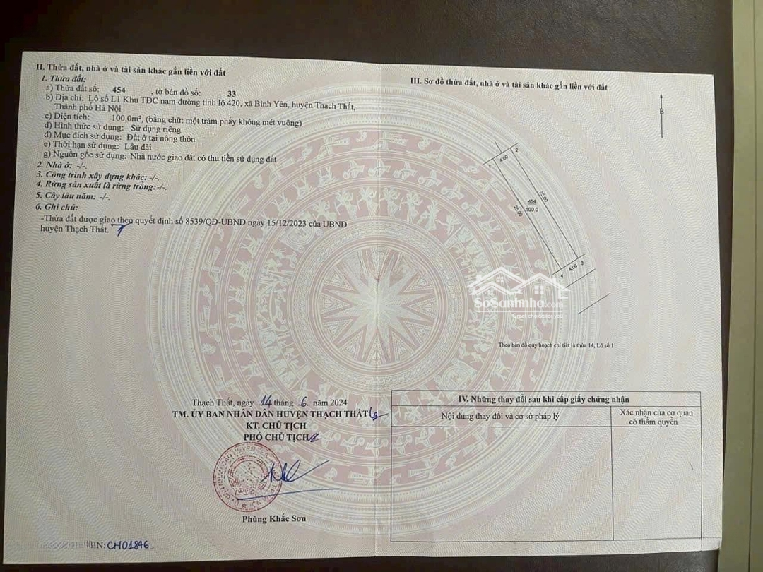 Em Cần Tiền Làm Nhà Ở Cần Bán Gấp 100M Tdc Vân Lôi Bình Yên Thạch Thất Hà Nội Sdt 0378888635