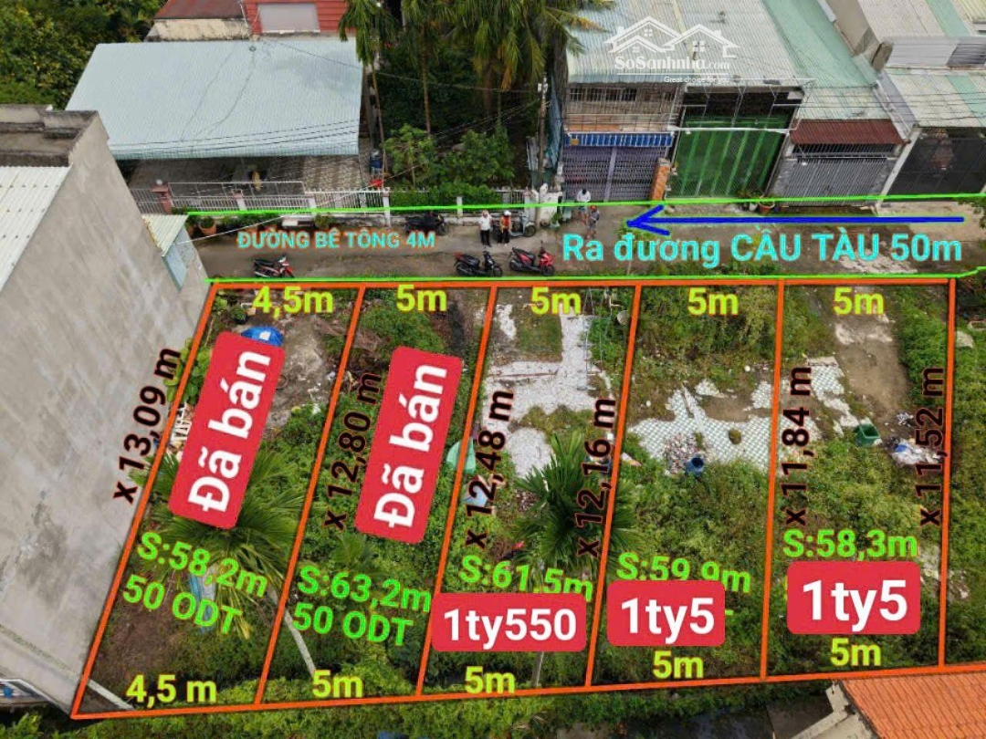 Bán Đất Tại Bình Nhâm 14, 1,55 Tỷ, 60M2, Mặt Tiền 5M, Pháp Lý Đầy Đủ, Thuận An, Bình Dương