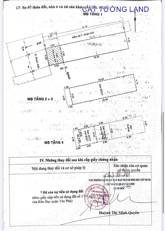 Mặt Tiền Đoàn Giỏi, Đối diện AEON Tân Phú. Nhà 4x20m, 4 Tầng, chỉ 9.9 tỷ