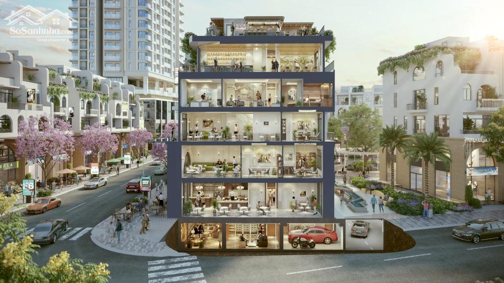 Bán suất ngoại giao shophouse có hầm độc bản Vaquarius, HTLS 0% 24 tháng, chiết khấu 12,3%