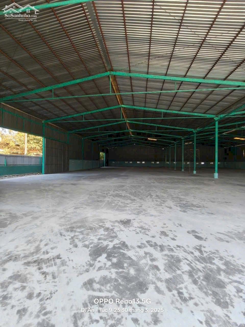 Cho thuê kho xưởng 5.000m² tại Dĩ An, Bình Dương – Giá chỉ 150 triệu/tháng, đường container, ưu tiên kho cơ khí. Liên hệ: Chothuexuongmiennam.com - 0366632092