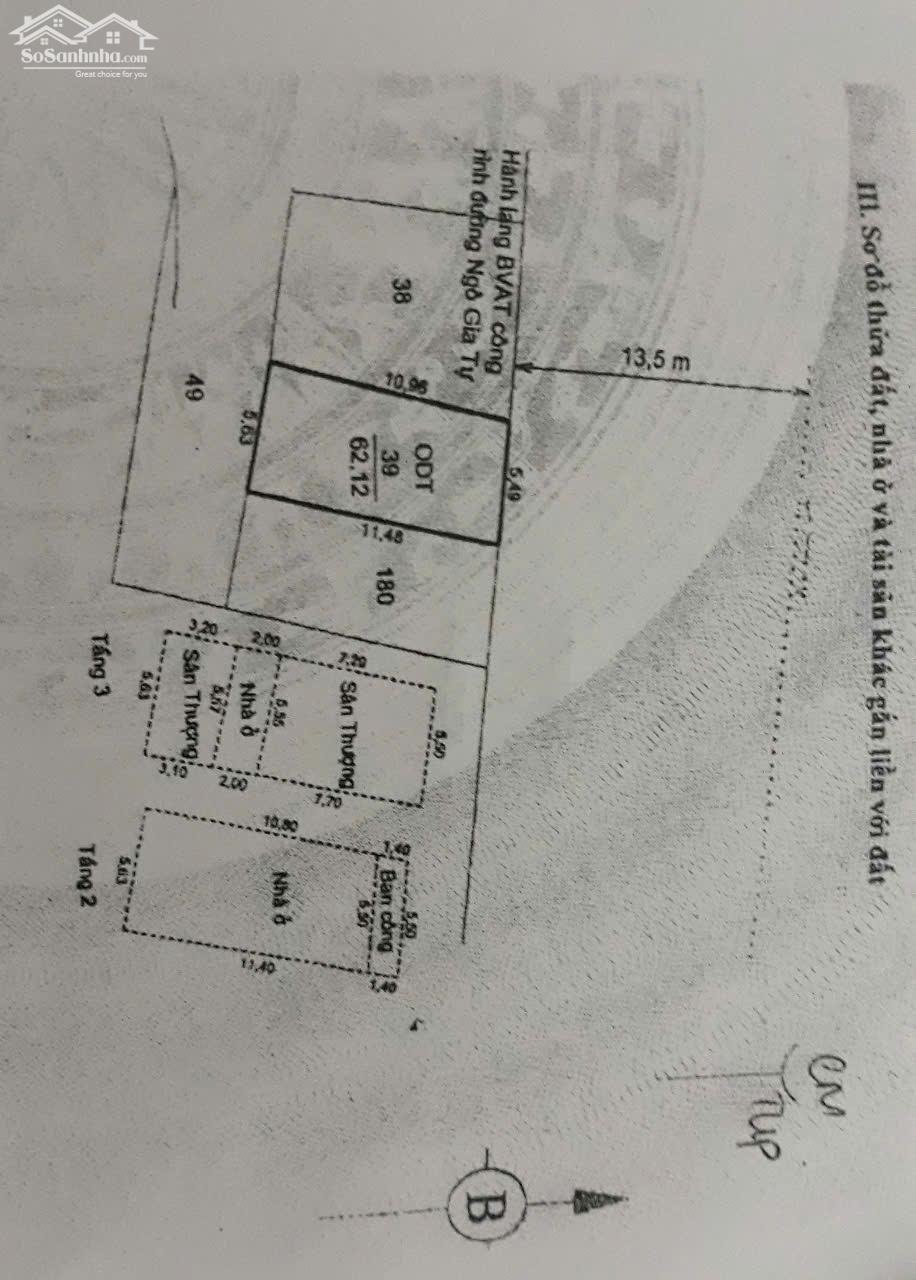 Cc BÁN GẤP-GIẢM còn 4,5 TỶ NHÀ PHỐ 3 TẦNG 349A NGÔ GIA TỰ-TRUNG TÂM TP. PRTC NINH THUẬN Ngang 5,5m nở hậu