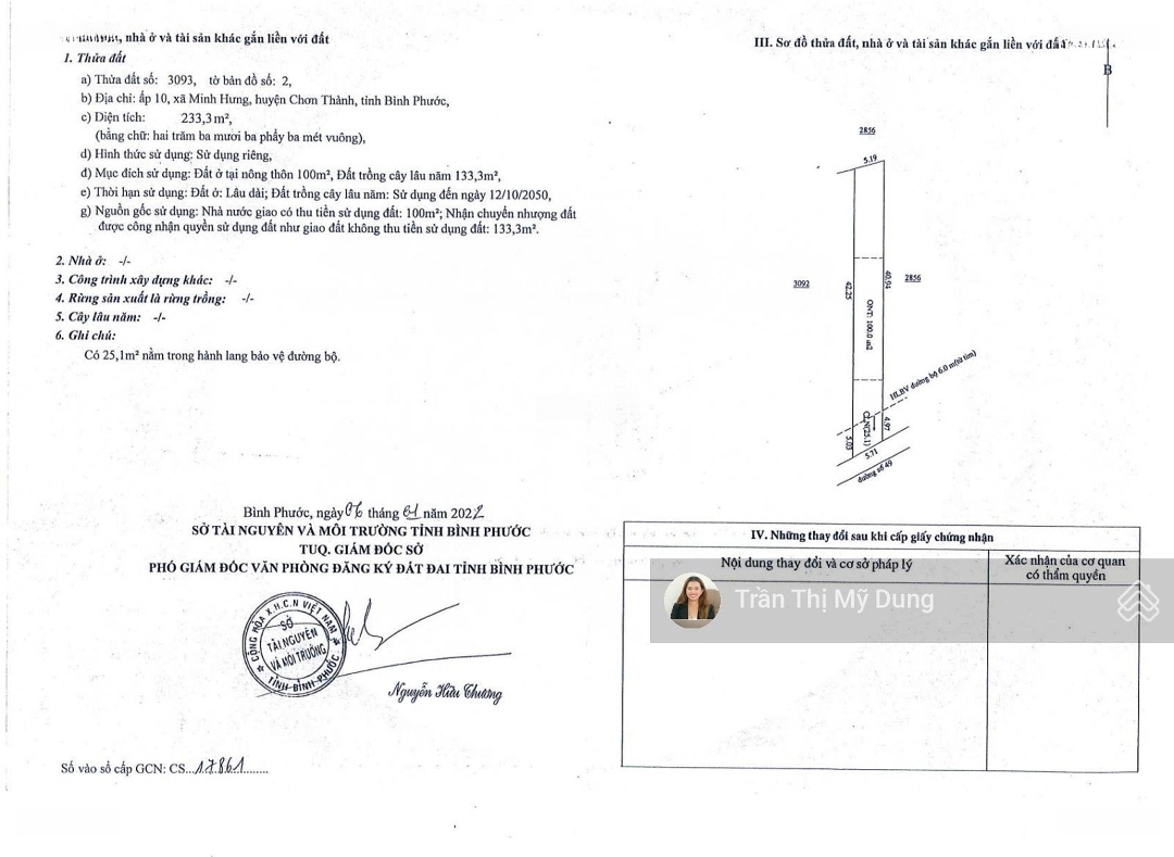 Lô Đất Khu Phố 10, Minh Hưng Gần Kdc Đại Nam, Kcn Minh Hưng, Chơn Thành, Bình Phước