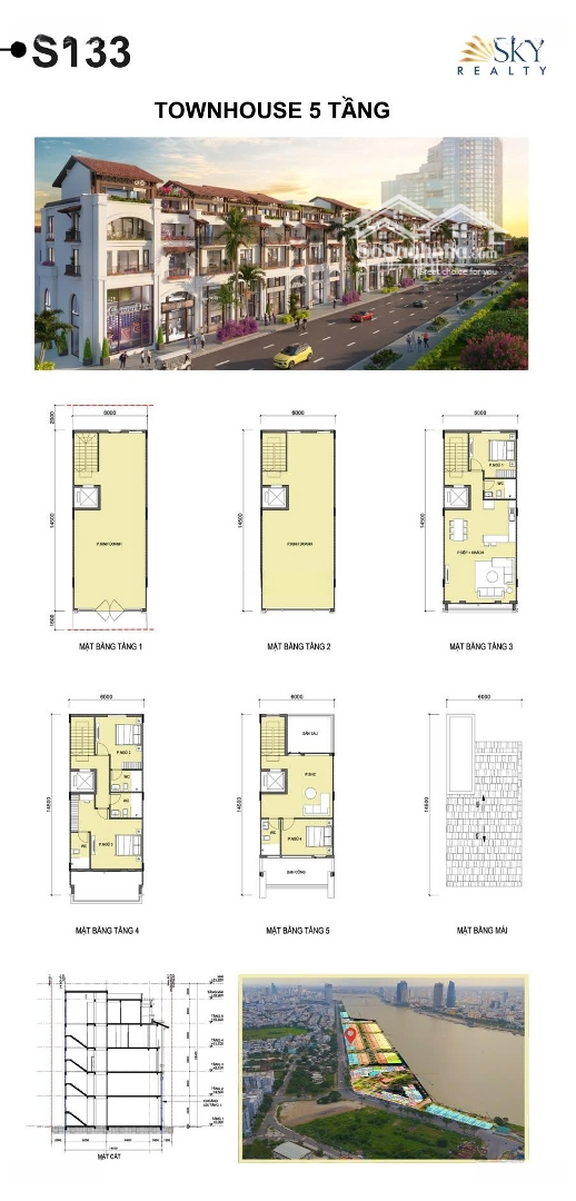 Diện Tích Sàn Đến 425 M2 Cho Căn Shophouse 5 Tầng Tại Vị Trí Vàng - Của Cdt Sun Group - Ck Đến 10%