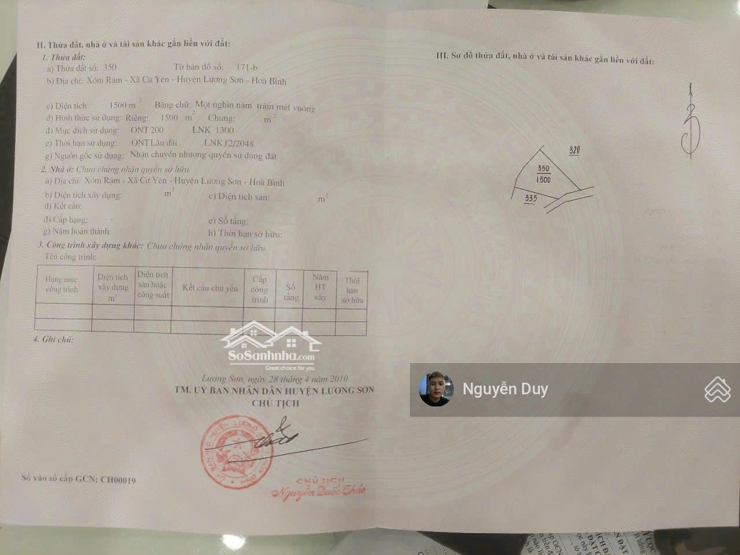 Đất Nghỉ Dưỡng Sát Hồ Cực Đẹp 1500M (200M Ont) Giá Chỉ Hơn 3 Triệu/M Trung Tâm Lương Sơn