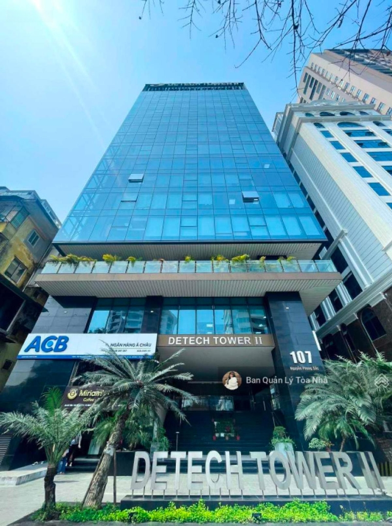 Cho Thuê Vp Tại Tòa Nhà Detech Tower 2 Nguyễn Phong Sắc,Diện Tích150M²-198M²-285M²-400M², Giá 120K/M2/Th