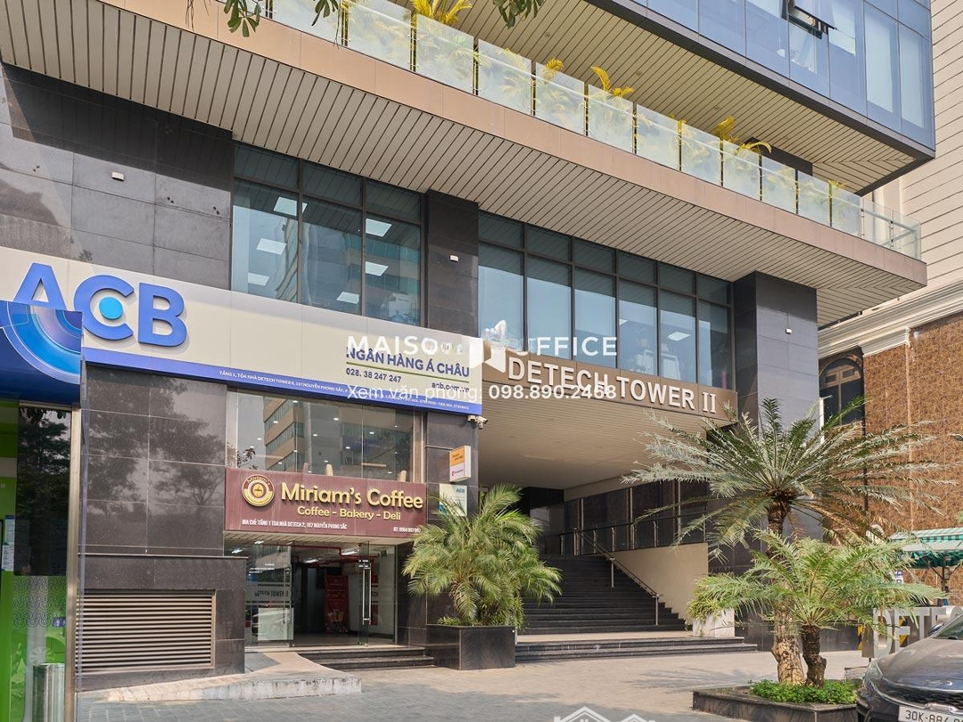 Cho Thuê Vp Tại Tòa Nhà Detech Tower 2 Nguyễn Phong Sắc,Diện Tích150M²-198M²-285M²-400M², Giá 120K/M2/Th