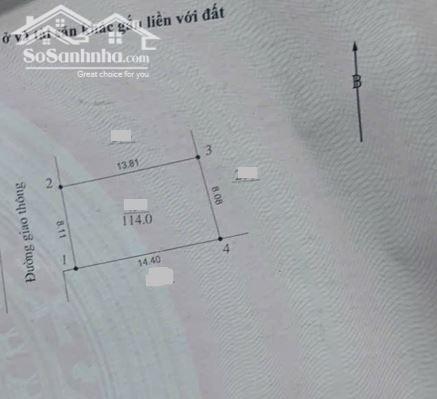 Bán nhà mặt đường liên xã Thọ Xuân – Đan Phượng | 114m2, MT 8.1m, nhà 3 tầng giá 66tr/m2