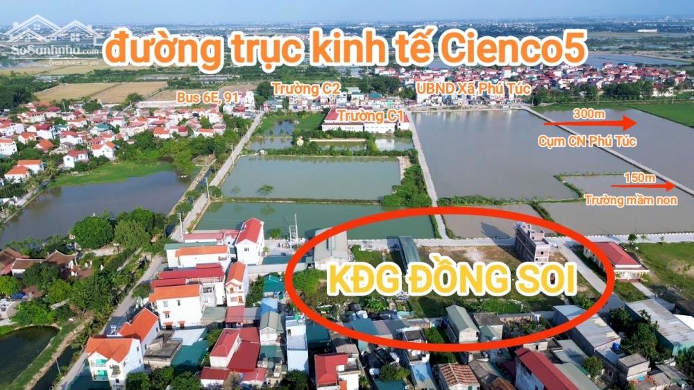 Rẻ. Đất Đ.Giá Đồng Soi Phú Túc-làng nghề giàu có cách Cienco5 0.5km,full tiện ích