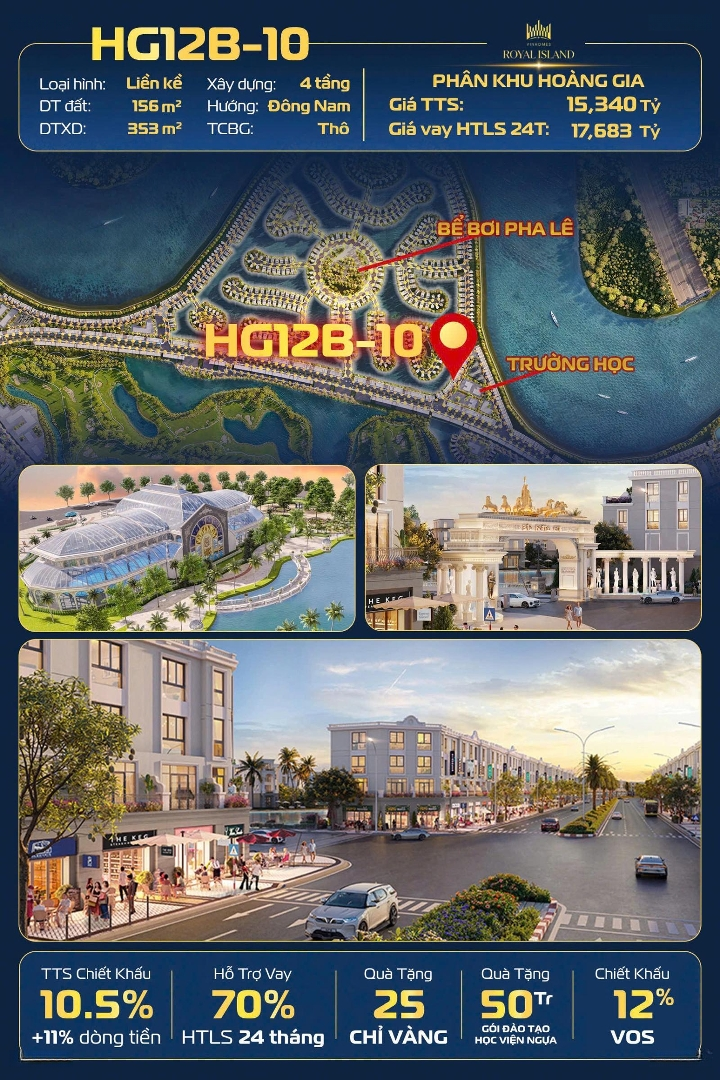 Bán Biệt Thự Đẹp Tại Vinhomes Royal Island, 15,34 Tỷ, 156M2, Nhiều Tiện Ích Hấp Dẫn
