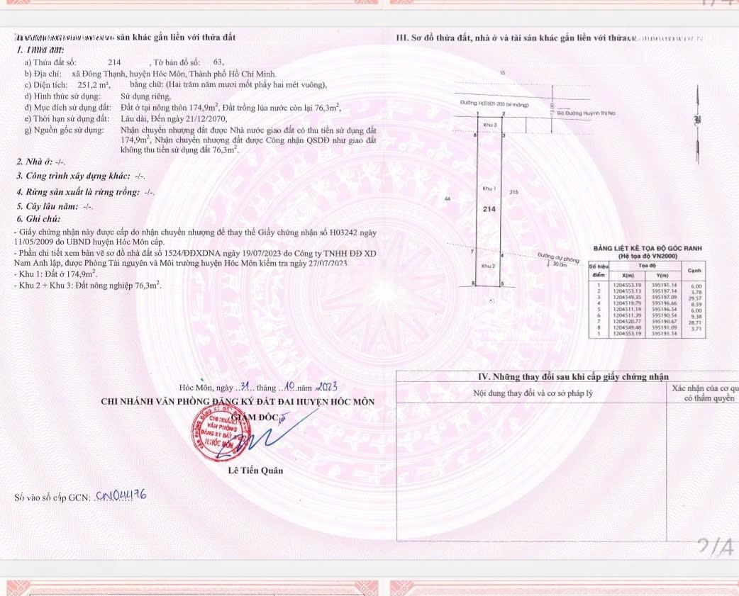 Bán Đất Nền Thổ Cư 500M2 Gần Đặng Thúc Vịnh