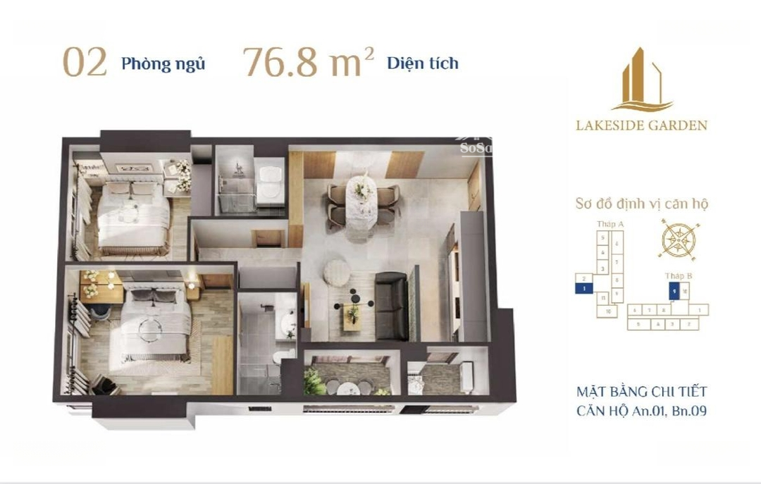 Hot: Siêu Phẩm 2 Phòng Ngủ View Hồ Phương Lưu Tuyệt Đẹp, Chiết Khấu Cực Khủng, Giá Tốt Nhất