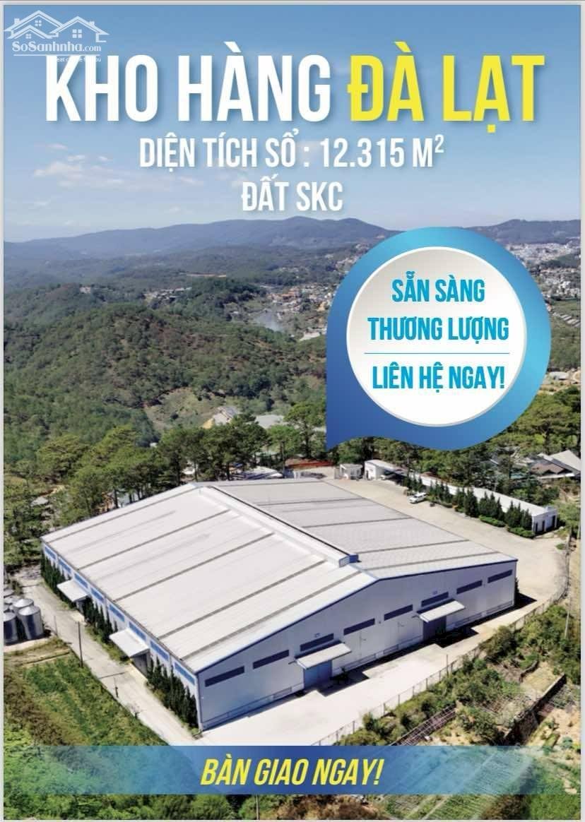 Cho thuê kho 4422m2 (TDT 12.000) TP Đà Lạt