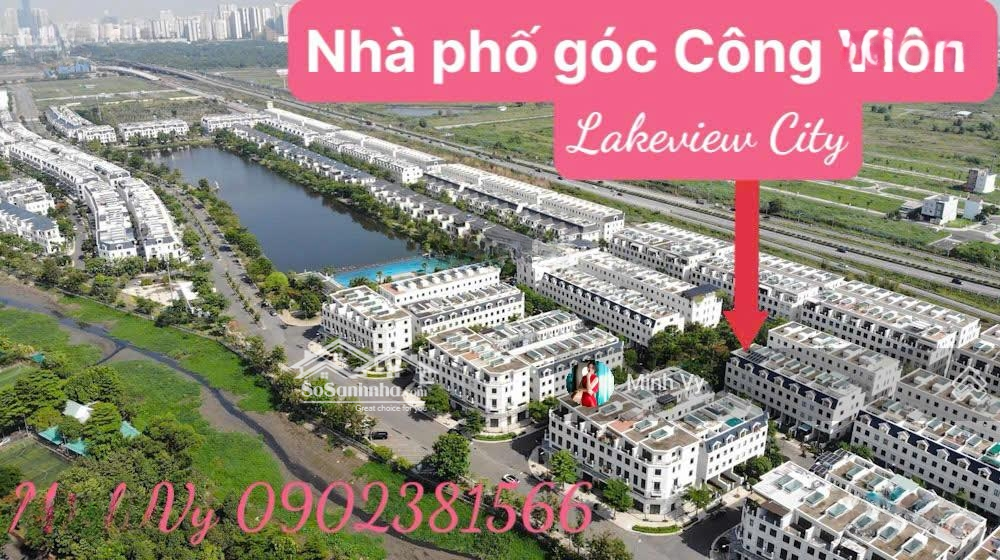 Nhà Phố Góc Công Viên Lakeview City Bán Giá Tốt Nhất Thị Trường 17,9 Tỷ!