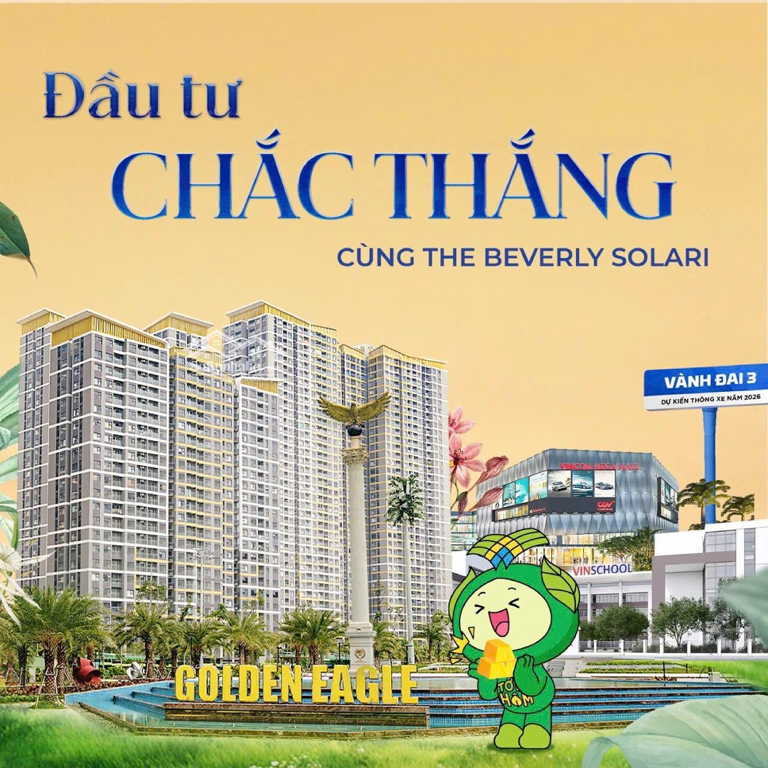 Bán Căn Hộ 3 Phòng Ngủđầy Đủ Tiện Ích Tại The Beverly Solari, 3 Tỷ, 120M2, Long Bình, Q9, Hcm