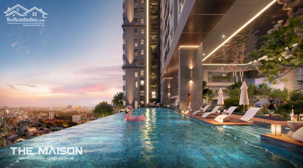 Chủ nhà bán gấp căn hộ The Maison , liền kề biệt thự Tiamo , full NT , view hồ bơi