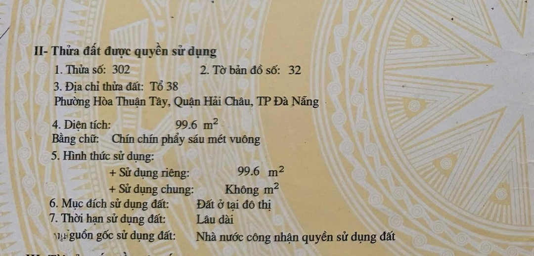 Chính Chủ Bán Lô Đất Đẹp Đường 5.5M, Hiếm Có Tại Trung Tâm Hải Châu, Mặt Tiền 33 Trần Tấn Mới