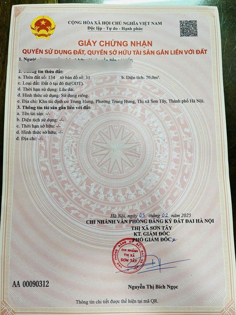 Còn Sót Lại Duy Nhất 1 Lô Tái Định Cư Trung Hưng, Sơn Tây Liên Hệ: 0977 967 987