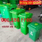 Thùng rác nhựa HDPE hàng mới giá rẻ- thùng rác xanh, cam, vàng- lh 0911082000 Nhiên