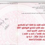 chính chủ cần bán lô đất tại đường số 1, đường vào khu công nghiệp tbs phú hoà, thoại sơn