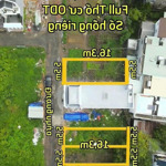 bán gấp 3 lô đất thổ cư sổ hồng riêng, phường hoá an, biên hoà. dt:5,5x16,3=89,65m2. giá: 2tỷ 6