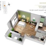 bán căn hộ studio 32m2 đủ đồ, view bể bơi, tây nam, tầng trung tòa i1 imperia smart city 2.380 tỷ