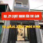 nhà mới đẹp, 1trệt, 2 lầu, 2 sân thượng, ngang 4m x dài 20m, đất đẹp, có nở hậu. hoàn công 180,8m2