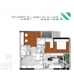 bán căn hoa hậu eco 65m2 , 2pn ,tầng 18 view sông sg, vạn phúc city ,ql13 chênh 50trieu .