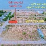 lô góc thổ cư 96m2, cách bãi tắm biển hoà phú - kdc seaside bình thuận chỉ 100m, sổ hồng sẵn.