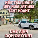 hơn 20tr/m2 sở hữu lô đất hoa hậu 2 mặt tiền ngay sau trường thcs bình yên- thạch thất- hà nội !!