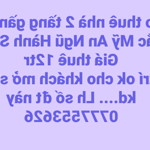 Cho thuê nhà 2 tầng gần chợ Bắc Mỹ An Ngũ Hành Sơn Giá thuê 12tr Vị trí ok cho khách mở shop, kd.... Lh số đt này 0777553626