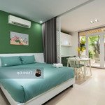 thuê căn hộ villa 1 phòng ngủ sân vườn, đầy đủ nội thất hiện đại tiện nghi , khu tâm võ văn tần q.3