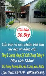 Cần bán rẻ siêu phẩm biệt thự cực đẹp và đẳng cấp mặt tiền đường, Tặng 1 Lượng Vàng SJC Chốt Trong Tháng 4 ngay trung tâm TP. Bà Rịa