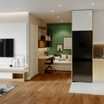 Căn hộ 43m² 1 PN Sola Park Imperia Smart City Q.Nam Từ Liêm