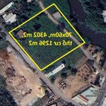 4302m2 (70x60m) đất siêu đẹp, mặt tiền của 2 đường lớn lê thị lơn và sông rạch dứa, bình mỹ, củ chi