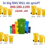 Sỉ lẻ thùng rác đạp chân giá rẻ- hạ giá thùng rác 120l 240l 660l giá rẻ tại tiền giang- lh 0911082000