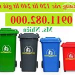 Cần thanh lý thùng rác giá sỉ- hạ giá thùng rác 120l 240l 660l giá rẻ tại sóc trăng- lh 0911082000