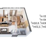 Bán căn hộ chung cư the art. 2 phòng ngủ- 2 vệ sinh- full nội thất, 66m2, giá bán 2,65 (bao thuế phí)