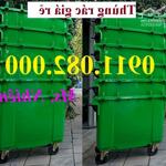 Giá rẻ thùng rác 660 lít tại cần thơ- thùng rác chất lượng nặng 45kg- lh 0911082000