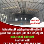 Cho thuê 450m2 kho xưởng,đường phan đình giót, khu phố 1b, phường an phú, thuận an, bình dương