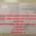 Chính chủ cần bán nhanh lô đất tại đường nguyễn công trứ, phường cam nghĩa, cam ranh, khánh hòa