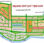 Bán Lô Biệt Thự Kdc Phú Nhuận Phước Long B,Diện Tích238M2, View Công Viên