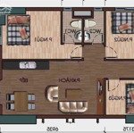 Cho thuê căn hộ chung cư hh linh đàm 3 phòng ngủ, 83m2, full nội thất.