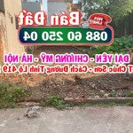 Bán 104m2 đất ở đại yên, sát tỉnh lộ 419, gần tt chúc sơn, chương mỹ, hà nội