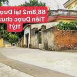 88,8m2 tại dược hạ-tiên dược-sóc sơn, sẵn nhà cấp 4 sạch sẽ ,quy hoạch hợp ly gia chỉ nhinh 1tỷ