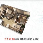 Bán chung cư feliz home hoàng mai. diện tích 73.1m thiết kế 2 ngủ 2 vệ sinh toà zen tầng đẹp