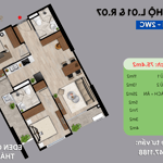 Chung cư eden garden, căn 75.4m2 2n 2vs đông nam view lê lợi, nội thất liền tường giá chỉ 2.3xx tỷ