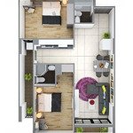 (ở liền, 80m2, 2 phòng ngủ full nt, giá cực tốt) cho thuê ch sky center, tân bình