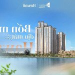 độc quyền quỹ căn 3pn masteri ocean park view hồ 24,5ha, ck 7%, quà tặng 160tr, miễn dv 3 năm